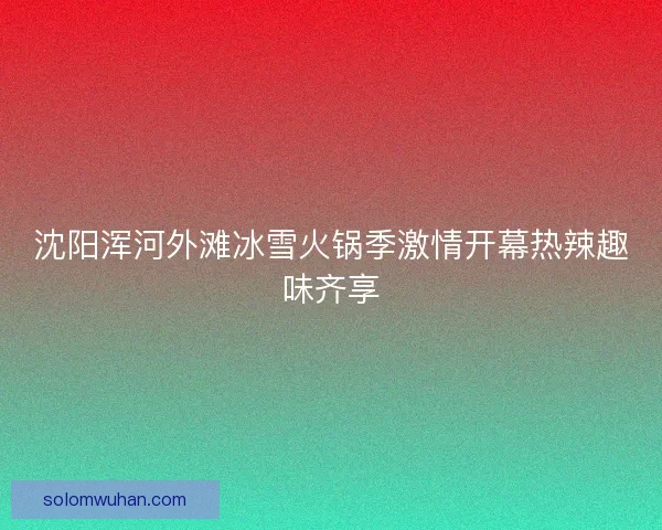 沈阳浑河外滩冰雪火锅季激情开幕热辣趣味齐享 沈阳浑河外滩冰雪火锅季激情开幕热辣趣味齐享